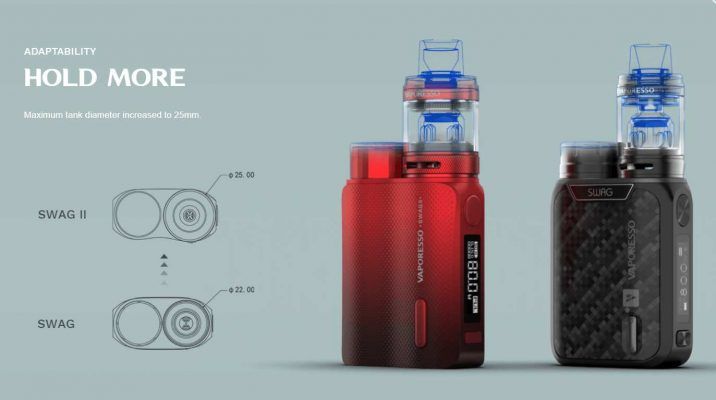 vaporesso swag 2 atomizador 25mm
